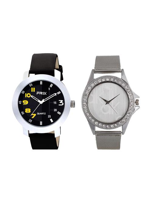 Frix Times Set of 2 analog watch combo(F-210-DK) - 15503867 - Very Small Image - 1