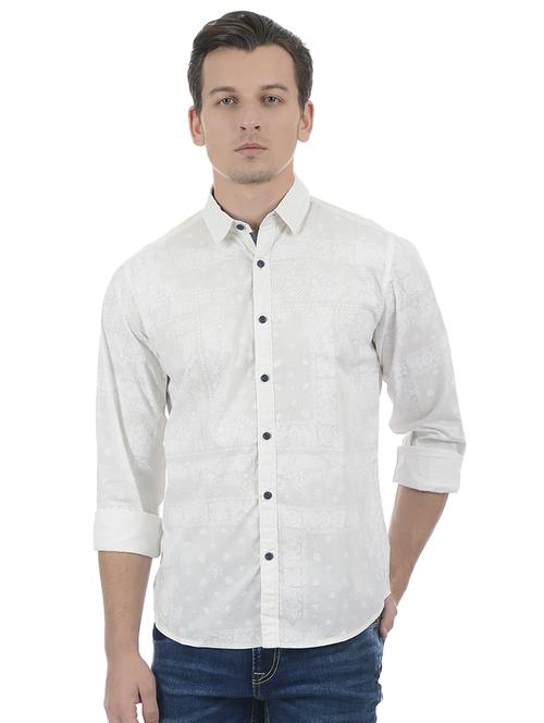 grey cotton blend casual shirt - 15503890 - Very Small Image - 1