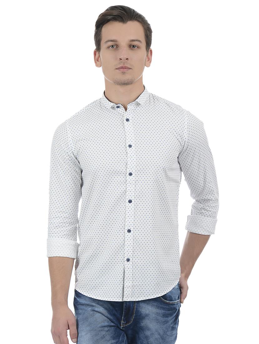 white cotton blend casual shirt - 15503902 - Zoom Image - 1