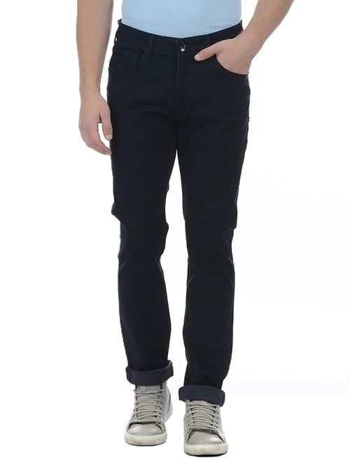 blue cotton blend plain jeans - 15504011 - Very Small Image - 1