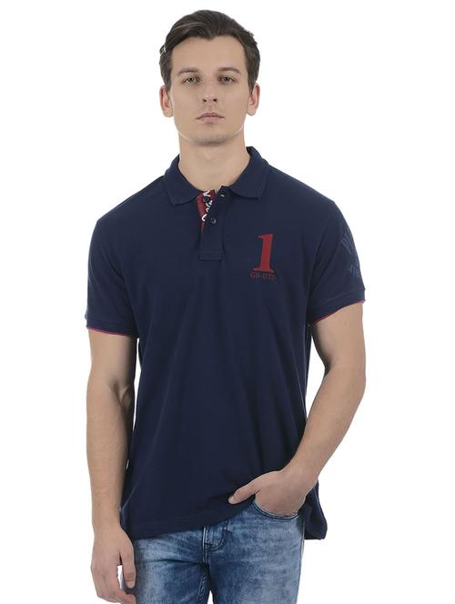 blue cotton blend polo t-shirt - 15504432 - Very Small Image - 1