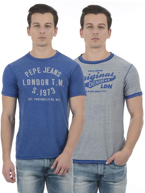 multi colored cotton blend combo t-shirt - 15504440 - Very Small Image - 1