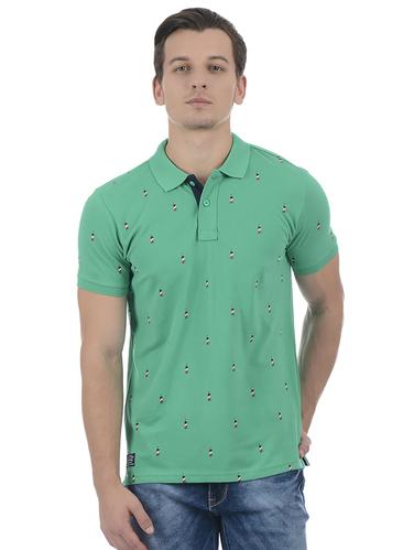 green cotton blend polo t-shirt - 15504445 - Very Small Image - 1
