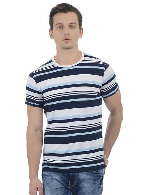 blue cotton blend t-shirt - 15504453 - Standard Image - 1
