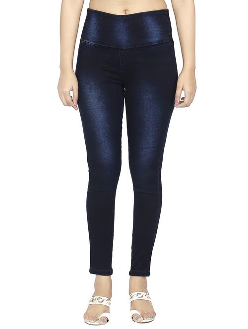 High-rise denim jeggings - 15504685 - Standard Image - 1