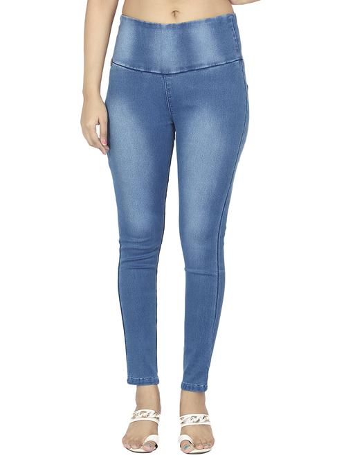 High-rise denim jeggings - 15504686 - Standard Image - 1