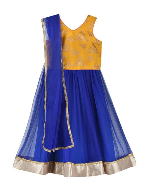 yellow net lehnga choli - 15504786 - Standard Image - 1