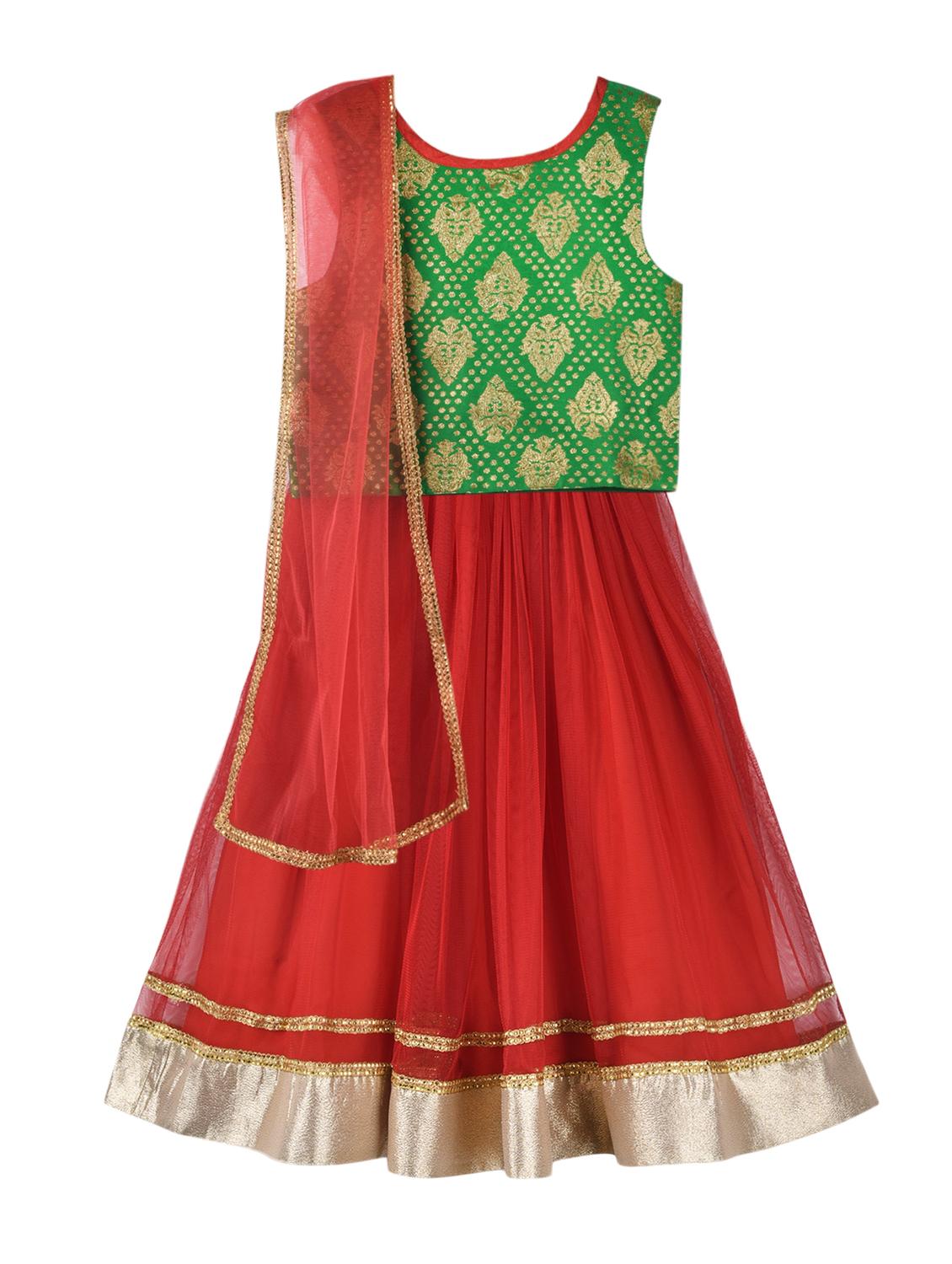 green net lehnga choli - 15504788 - Zoom Image - 1