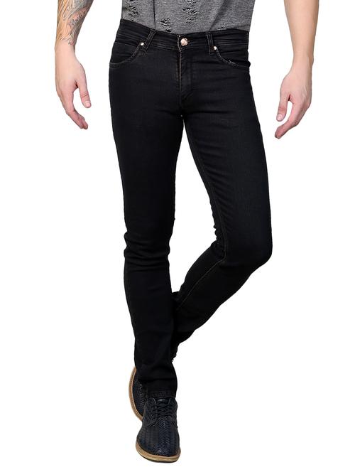 black denim plain jeans - 15504858 - Standard Image - 1
