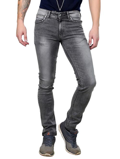 grey denim washed jeans - 15504862 - Standard Image - 1