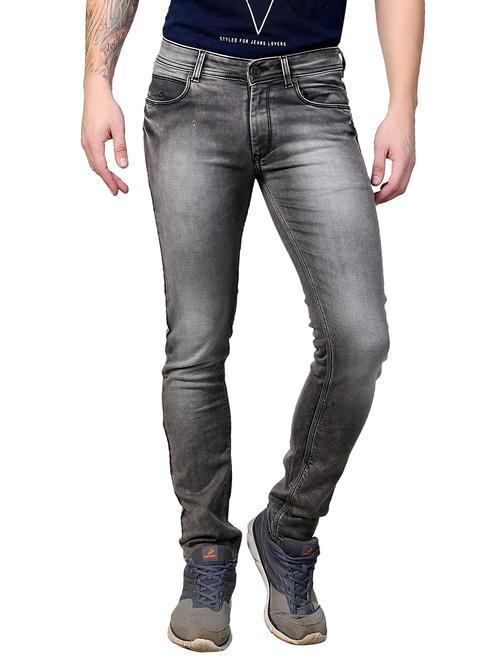 grey denim washed jeans - 15504865 - Standard Image - 1