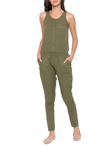 pocket patch smocked jumpsuit - 15504944 - Very Small Image - 1