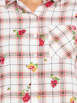 pocket patch printed checkered shirt - 15504951 - Standard Image - 4