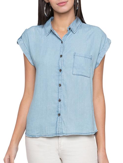 cap sleeved pocket patch shirt - 15504952 - Standard Image - 1