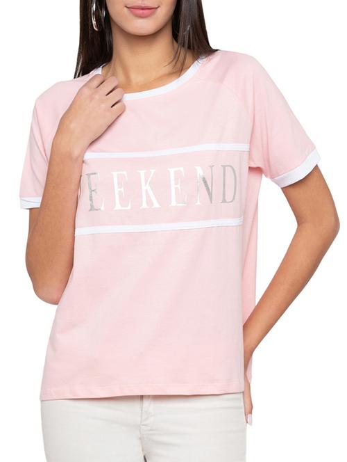 regular slogan printed tee - 15504957 - Standard Image - 1