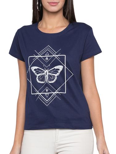 round neck printed tee - 15504972 - Very Small Image - 1