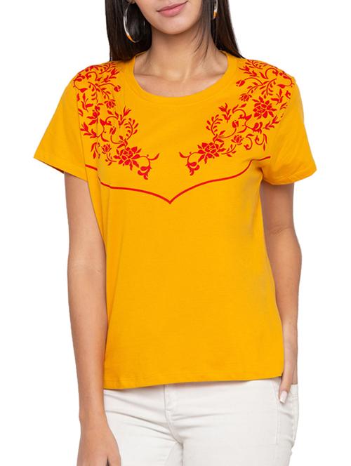 round neck printed tee - 15504979 - Standard Image - 1