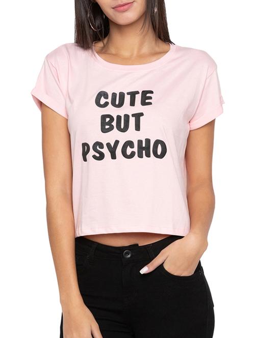 slogan printed short sleeved tee - 15504981 - Standard Image - 1
