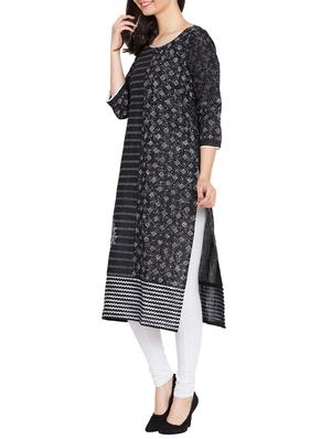 printed straight kurta - 15505230 - Standard Image - 2