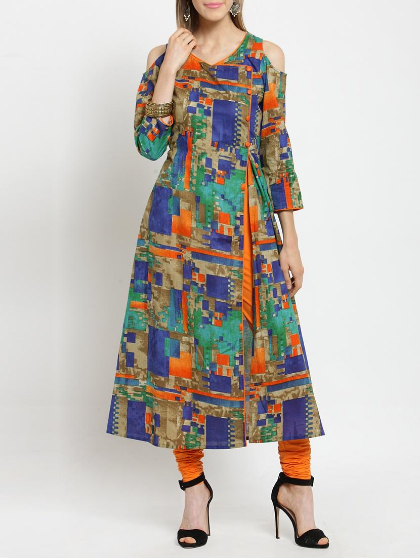 High slit abstract kurta - 15505418 - Zoom Image - 1