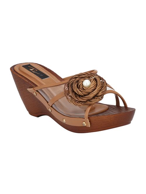 brown platforms wedges - 15505517 - Standard Image - 1