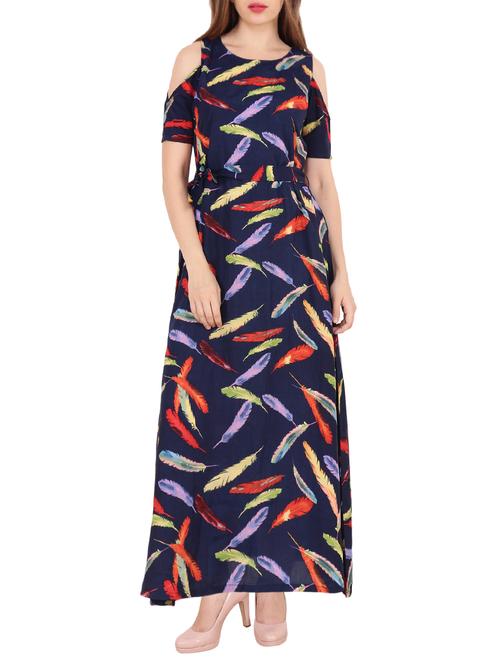 Cold shoulder self tie belted dress - 15505903 - Standard Image - 1