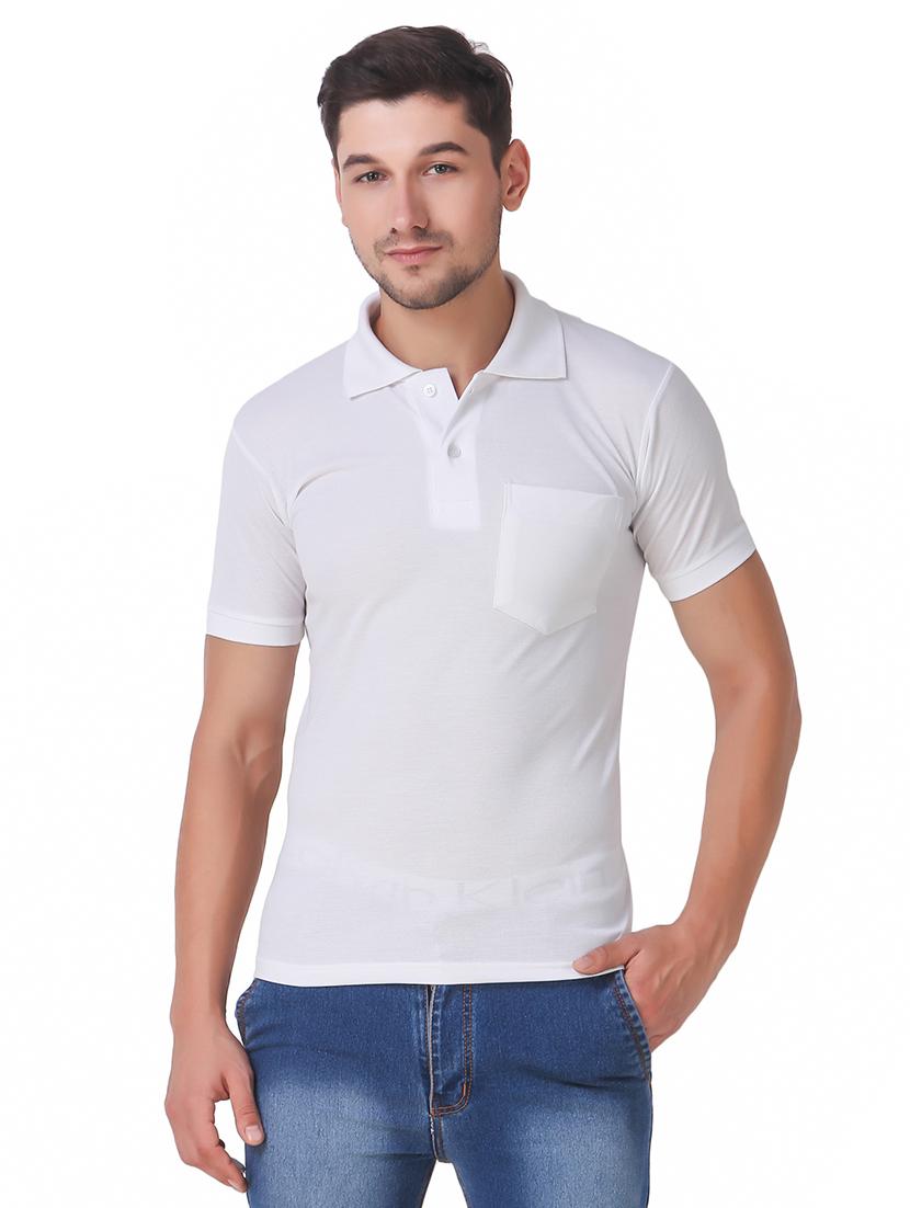 white cotton pocket t-shirt - 15505912 - Zoom Image - 1