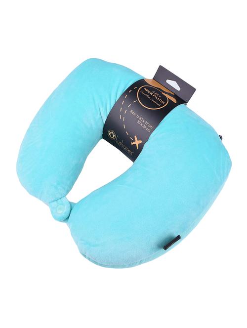 lushomes turquoise 2 in 1,turn it into a cushion or a neck pillow. (neck pillow size: 27 x 33 cms, pillow size: 24 x 30 cms) - 15506764 - Standard Image - 1