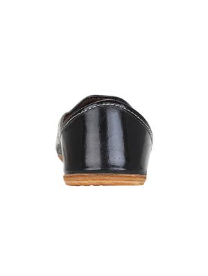 black ethnic slip on jutis - 15507628 - Standard Image - 3