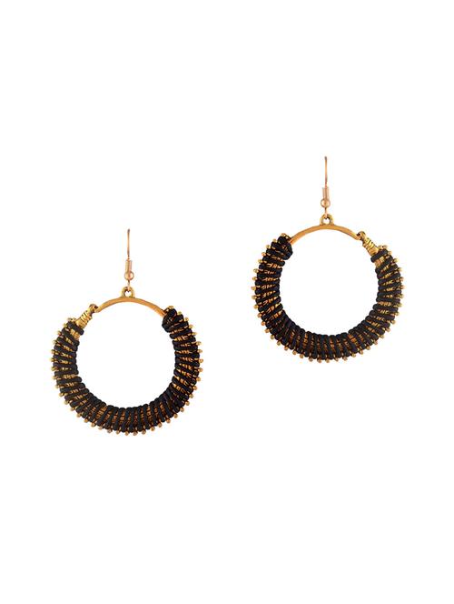 black gold tone drop earrings - 15507733 - Standard Image - 1