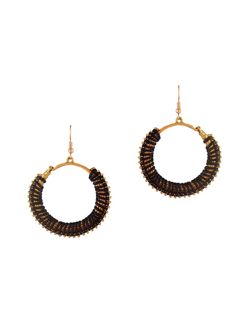 black gold tone drop earrings - 15507733 - Zoom Image - 1