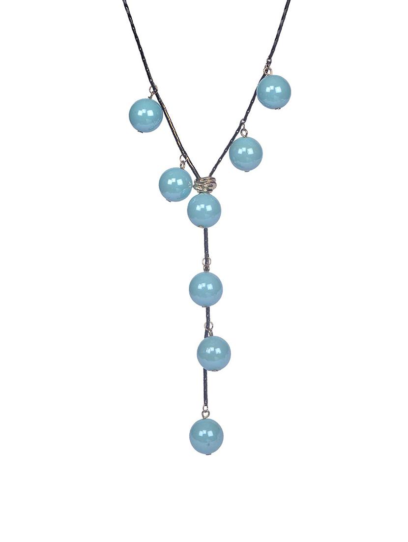 blue metal long necklace - 15507780 - Zoom Image - 1