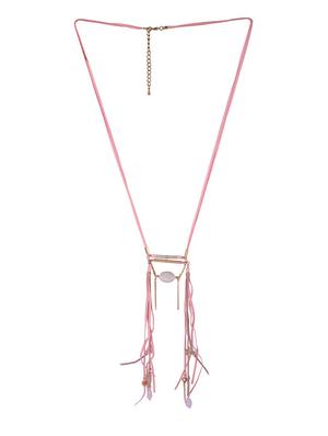 pink velvet long necklace - 15507785 - Standard Image - 2