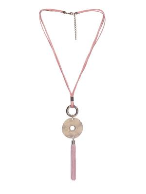 pink metal short necklace - 15507786 - Standard Image - 2