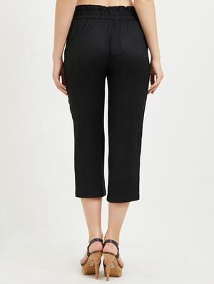 elasticated waist knot detail capri - 15511782 - Standard Image - 3