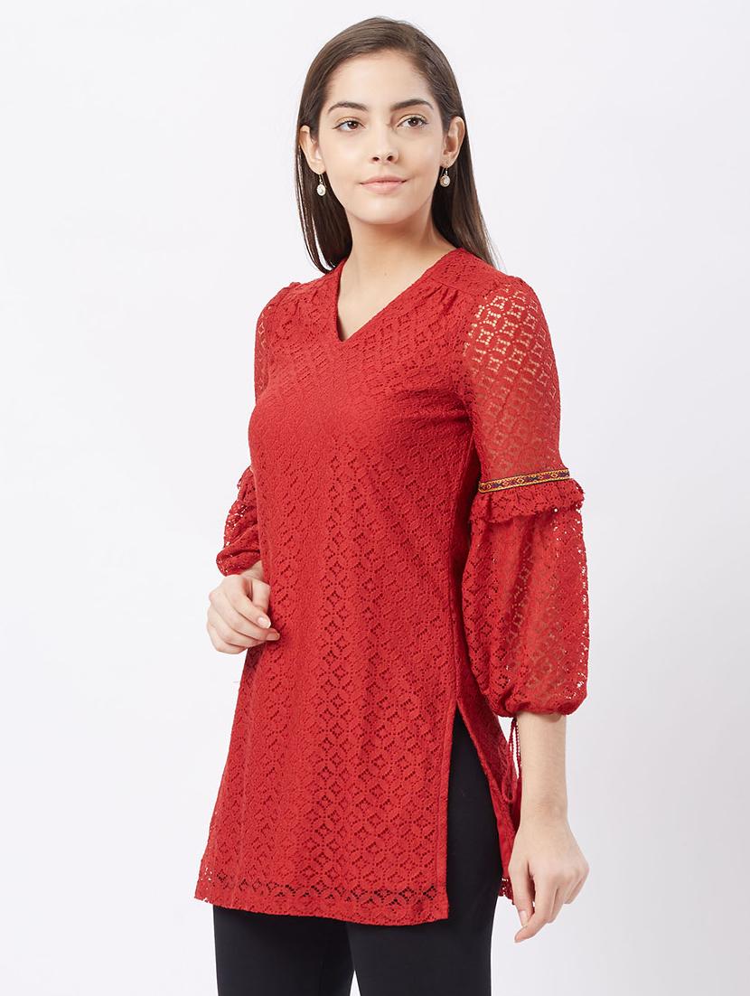 net straight kurti - 15512026 - Zoom Image - 2