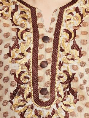 self design embroidered kurta - 15512163 - Standard Image - 5