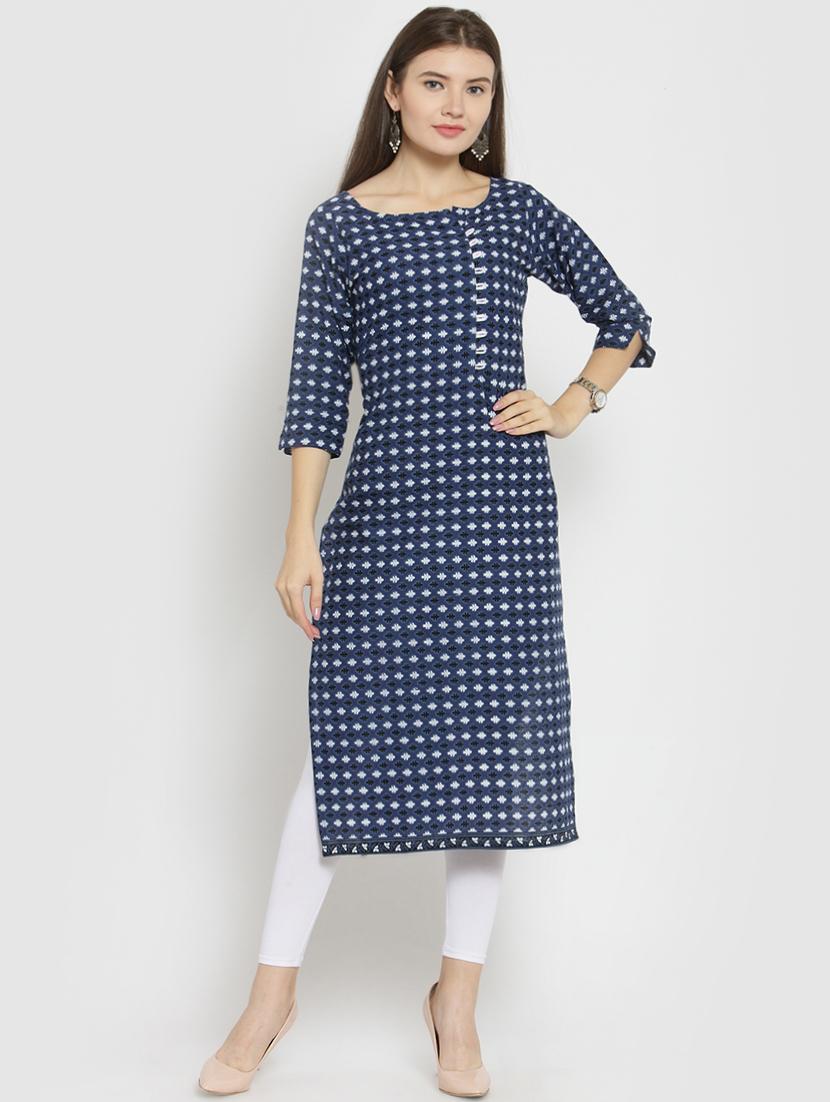 printed straight kurta - 15512899 - Zoom Image - 1