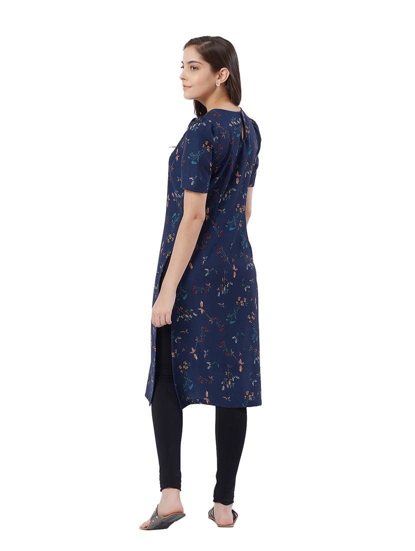 printed straight kurta - 15513059 - Zoom Image - 3