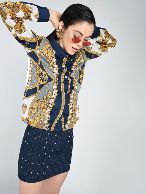 long sleeved printed shirt - 15513450 - Very Small Image - 1