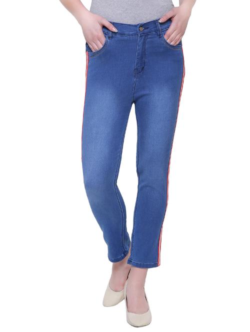 Stone wash side taped jeans - 15513740 - Very Small Image - 1