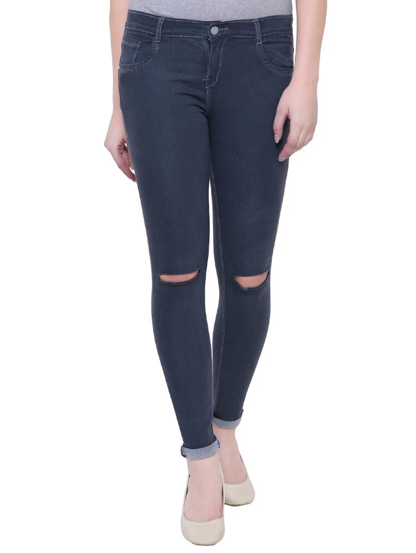 Knee slit skinny jeans - 15513743 - Zoom Image - 1