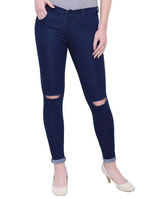 Knee slit skinny jeans - 15513745 - Standard Image - 1