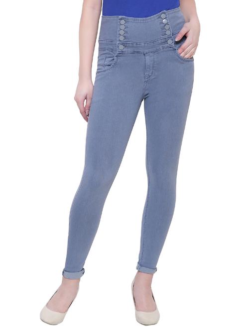 High-rise denim jeggings - 15513747 - Standard Image - 1