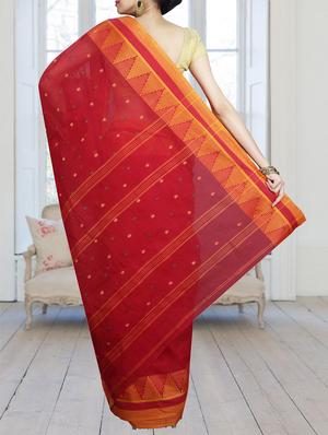 temple bordered tant saree - 15513809 - Standard Image - 2