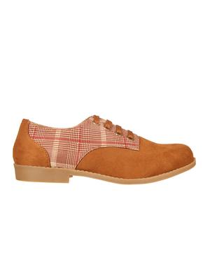 tan lace-up casual shoes - 15515039 - Standard Image - 2