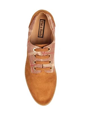 tan lace-up casual shoes - 15515039 - Standard Image - 4