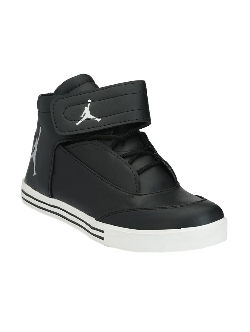 black leatherette lace up sneakers - 15515863 - Zoom Image - 1
