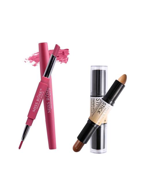 miss rose combo (rich mat lipstick + contour duo stick) - 15516425 - Standard Image - 1
