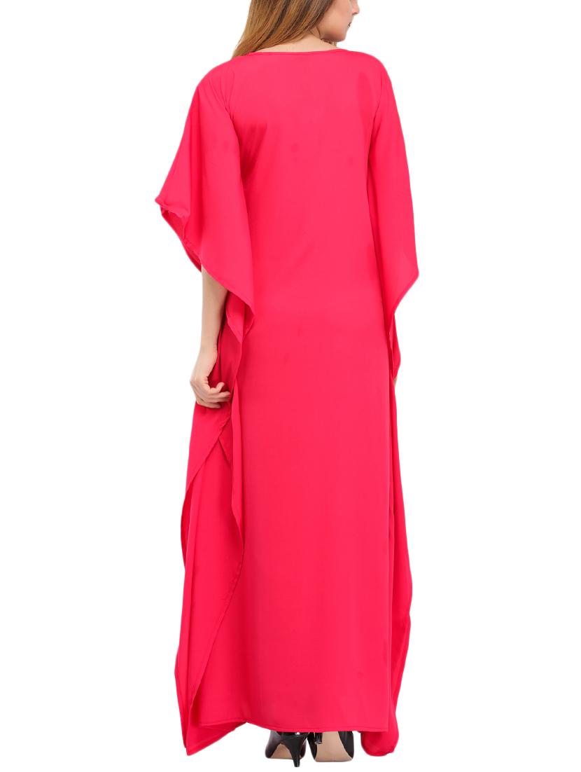 round neck floral kaftan - 15516942 - Zoom Image - 3